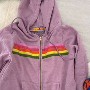 Aviator Nation striped zip up